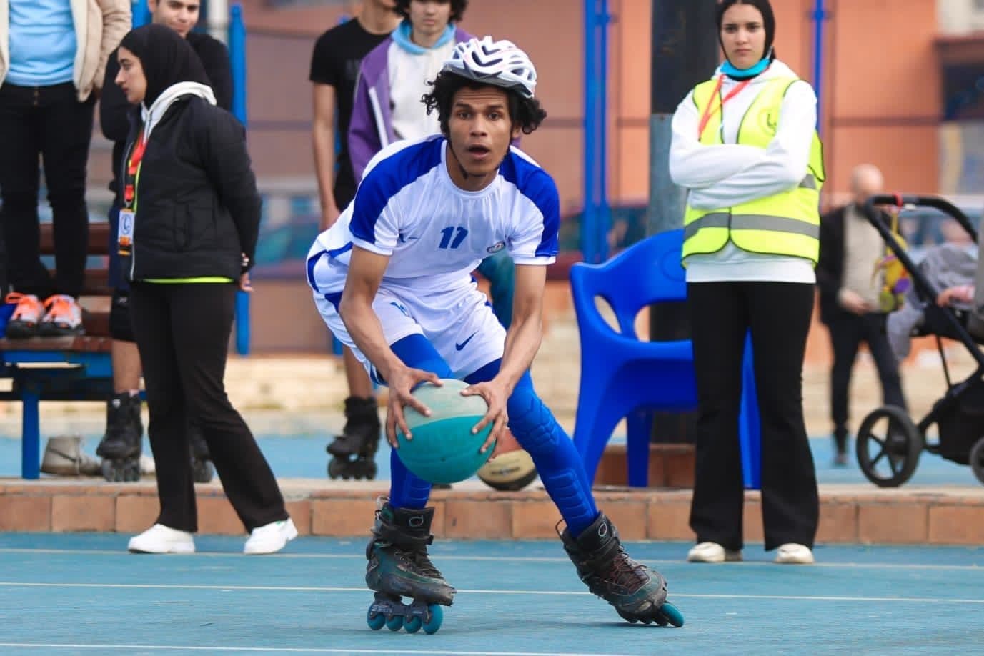 Roll ball player on the move