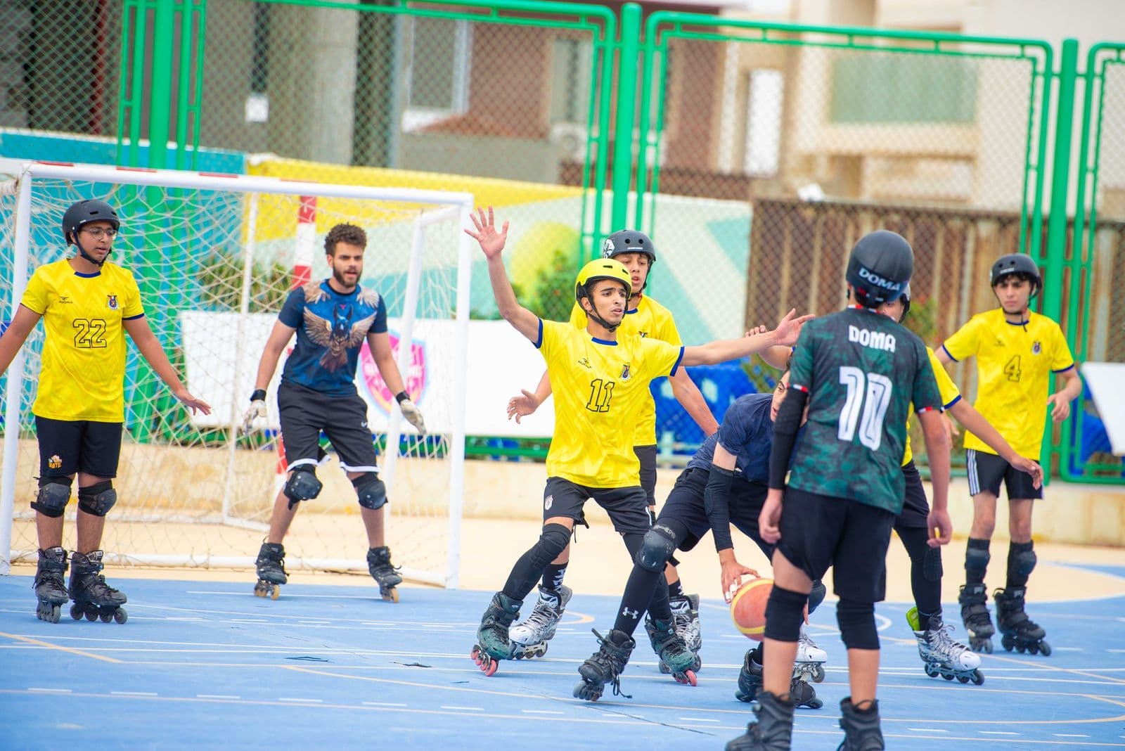 A skate ball match